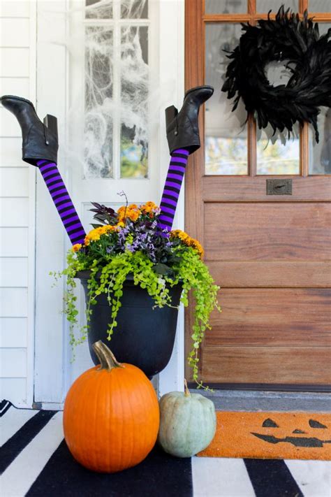 Witch Boot Planters: A Fun and Festive Outdoor Decoration Idea